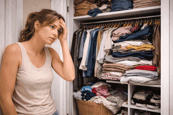 Quando tentar aproveitar todo o espaço acaba dificultando o acesso às roupas