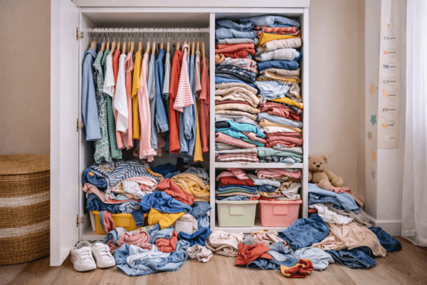 Guarda-roupa pequeno: como lidar com o acúmulo de roupas durante o crescimento